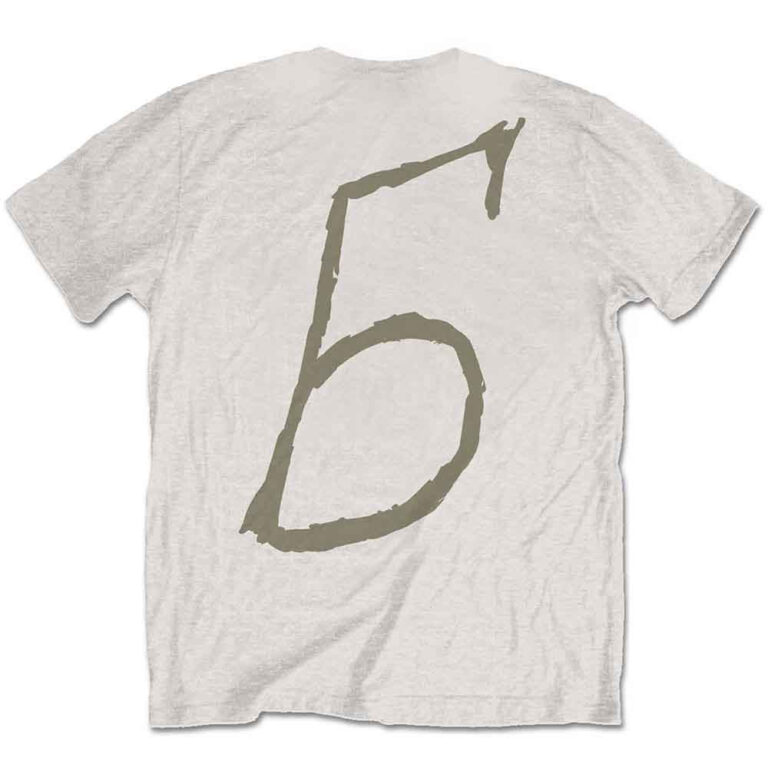 Billie Eilish Billie 5 Natural Back Print T-Shirt