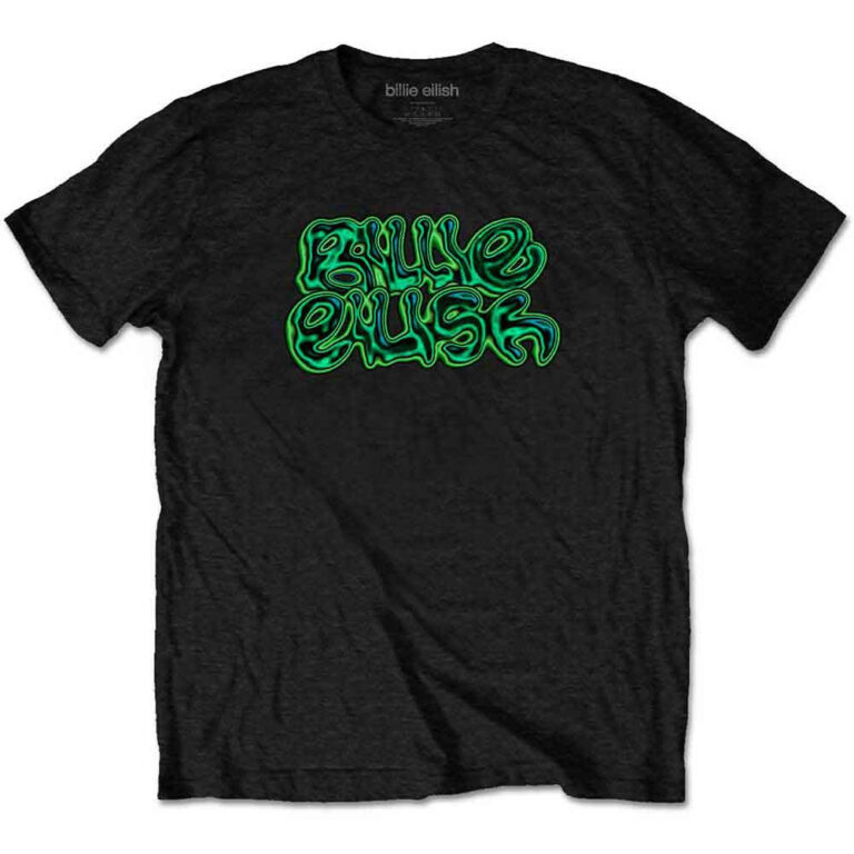 Billie Eilish Neon Logo Black T-Shirt