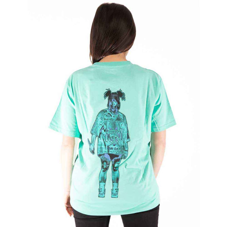 Billie Eilish Neon Logo Billie Blue Back Print T-Shirt