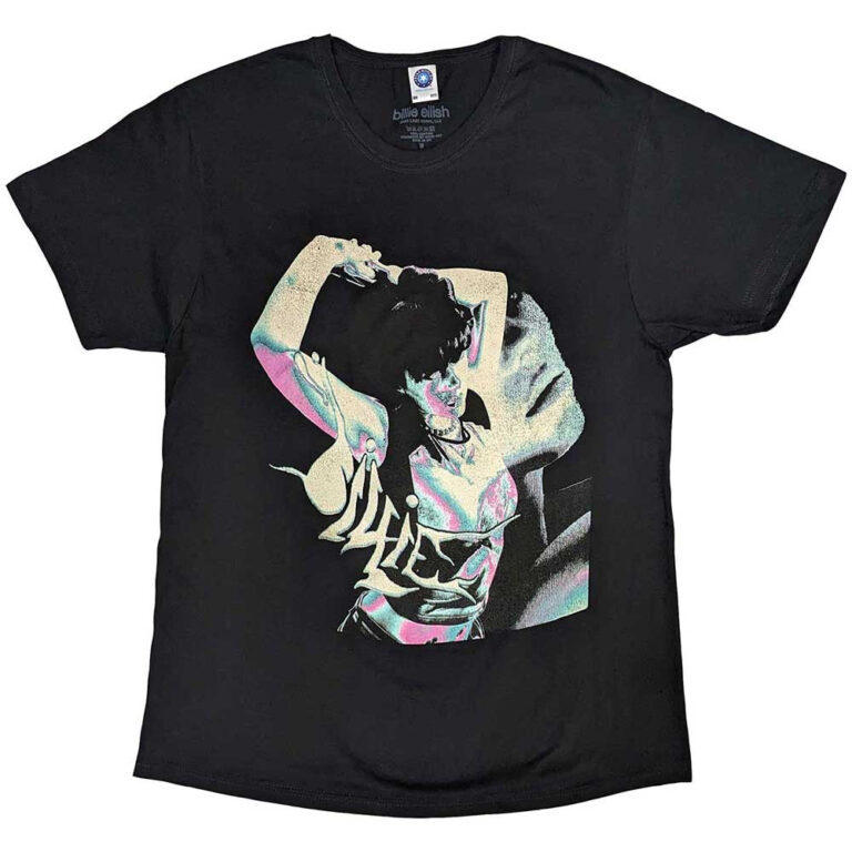 Billie Eilish Portrait Charcoal Grey T-Shirt