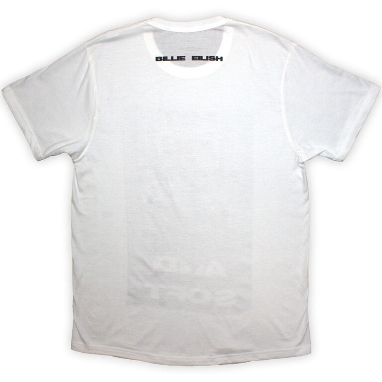 Billie Eilish Hit Me Hard And Soft Falling White Back Print T-Shirt