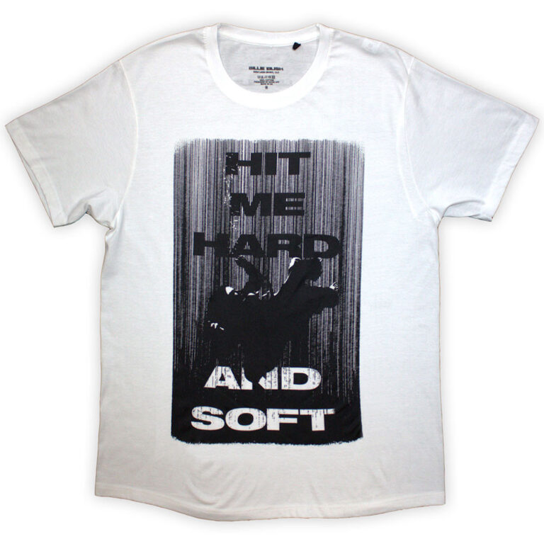Billie Eilish Hit Me Hard And Soft Falling White Back Print T-Shirt