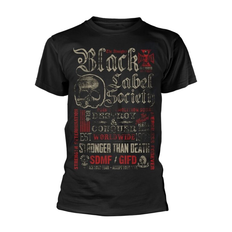 Black Label Society – Destroy & Conquer Front / Back Print T-Shirt