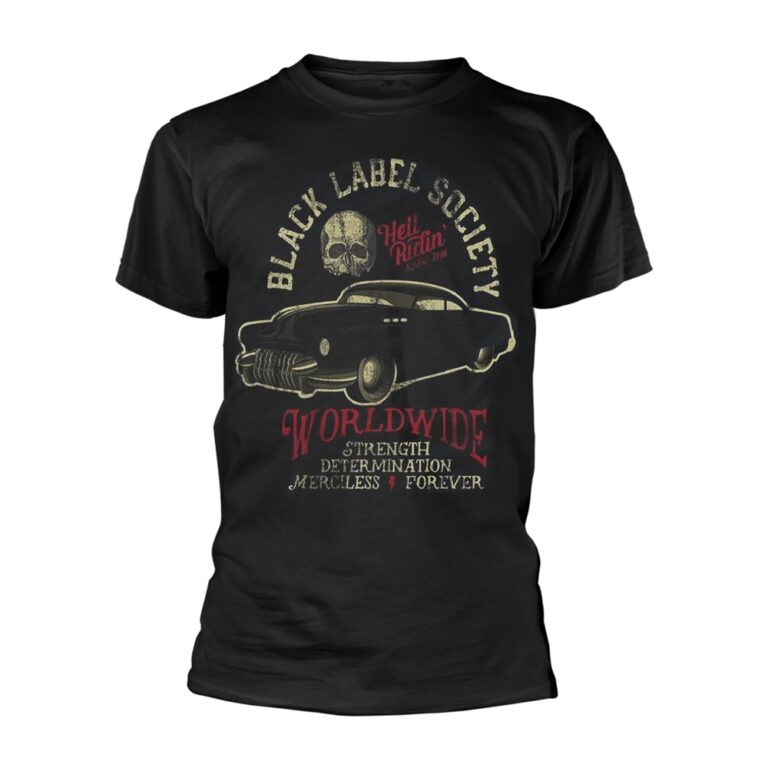 Black Label Society – Hell Riding Hot Rod Front / Back Print T-Shirt
