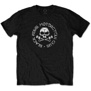Black Rebel Motorcycle Club Piston Skull Black T-Shirt