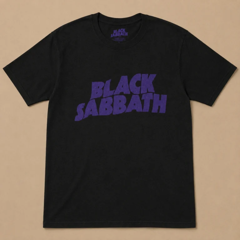 Black Sabbath Wavy Logo Vintage Black T-Shirt