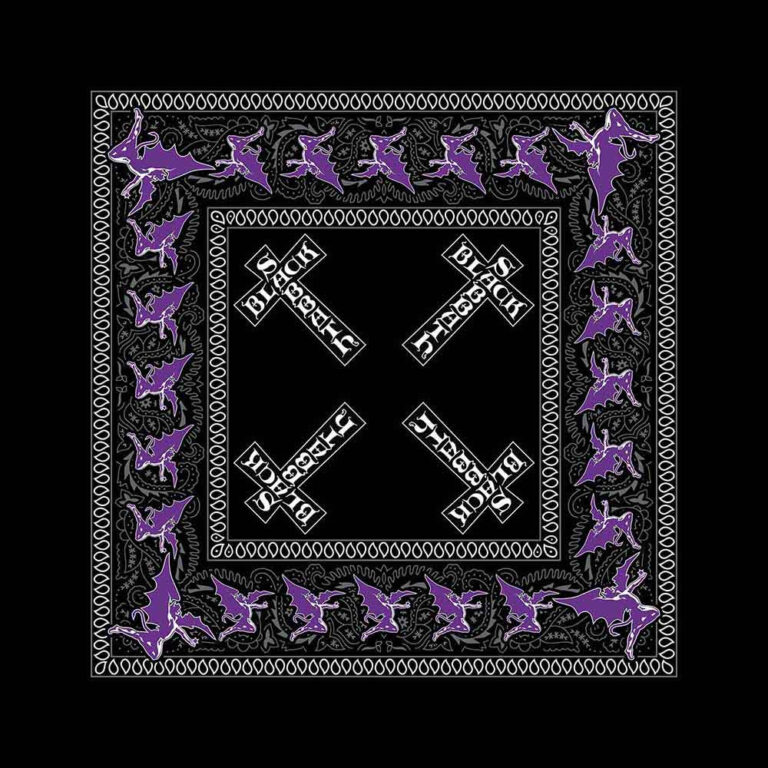 Black Sabbath Cross Logo Black Bandana
