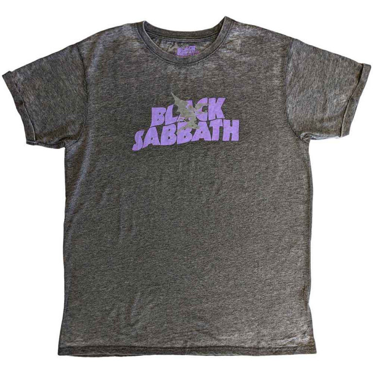Black Sabbath Logo & Daemon Charcoal Grey T-Shirt
