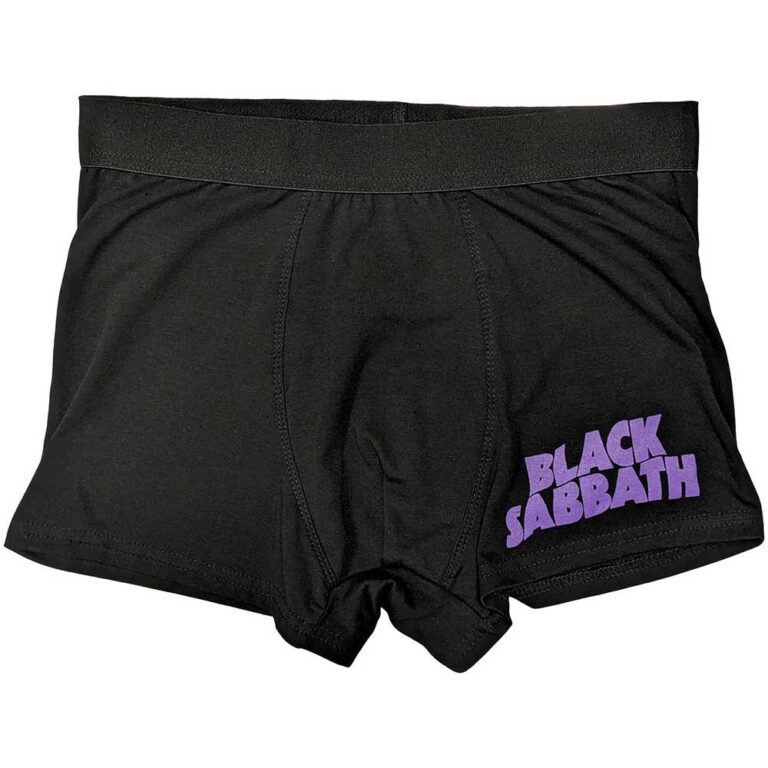 Black Sabbath Wavy Logo Black Unisex Boxers
