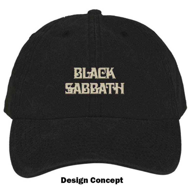 Black Sabbath Text Logo Black Baseball Cap