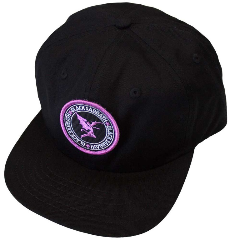 Black Sabbath Purple Daemon Emblem Black Baseball Cap