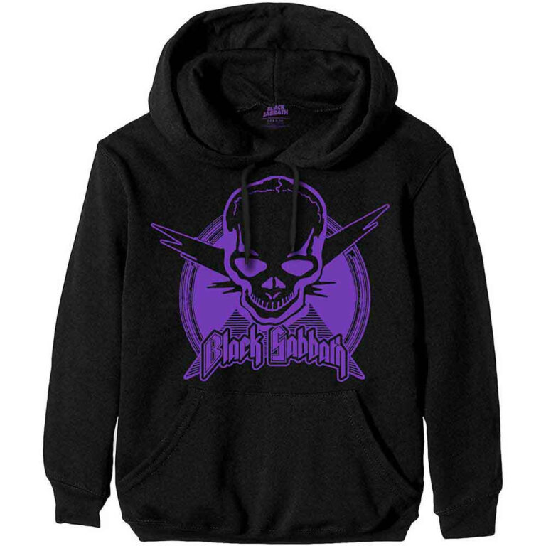 Black Sabbath Aviation Skull Black Pullover Hoodie