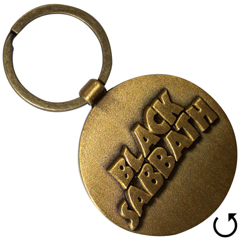 Black Sabbath 3D Wavy Logo Double Sided Keychain