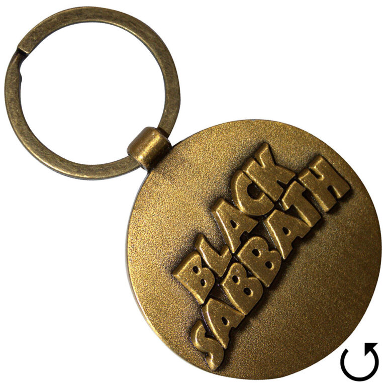 Black Sabbath 3D Wavy Logo Double Sided Keychain