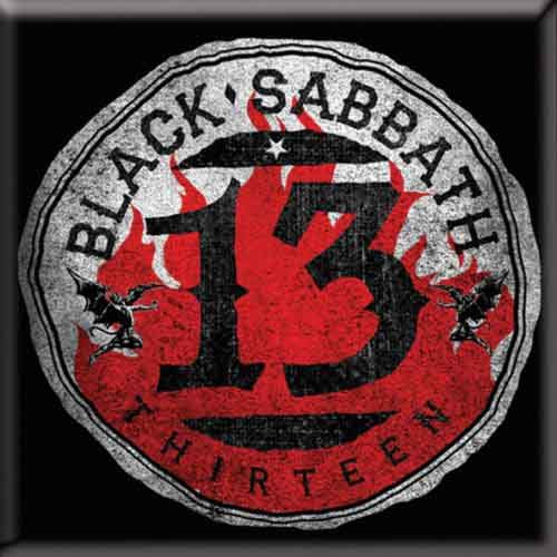 Black Sabbath 13 Flame Circle Fridge Magnet