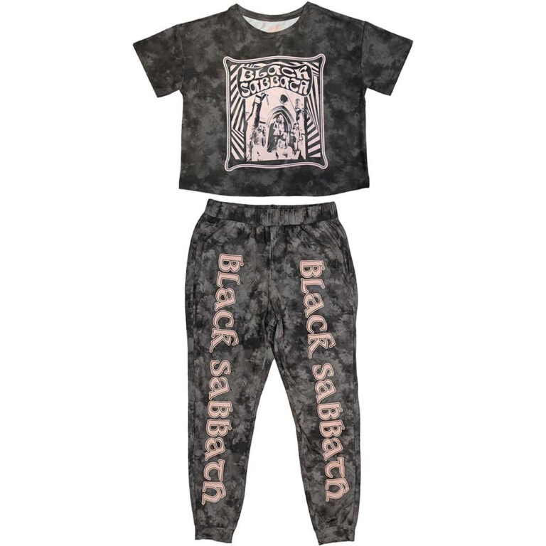 Black Sabbath Psycho Charcoal Grey Ladies Pyjamas