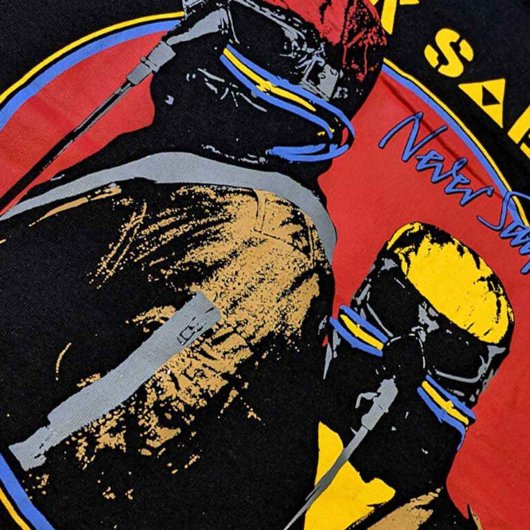 Black Sabbath Never Say Die Black & Orange Ringer T-Shirt