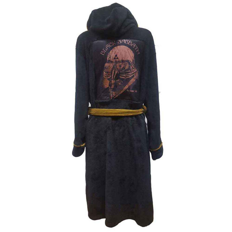 Black Sabbath Unisex Bathrobe: US Tour 78 Avengers Black Back Print Ladies Pyjamas