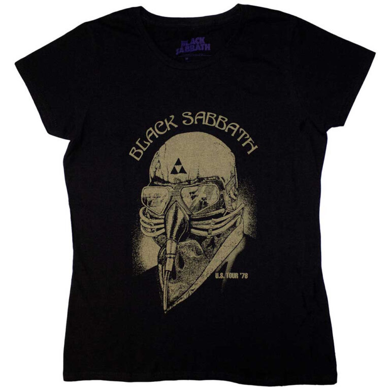 Black Sabbath US Tour 1978 Avengers Black T-Shirt