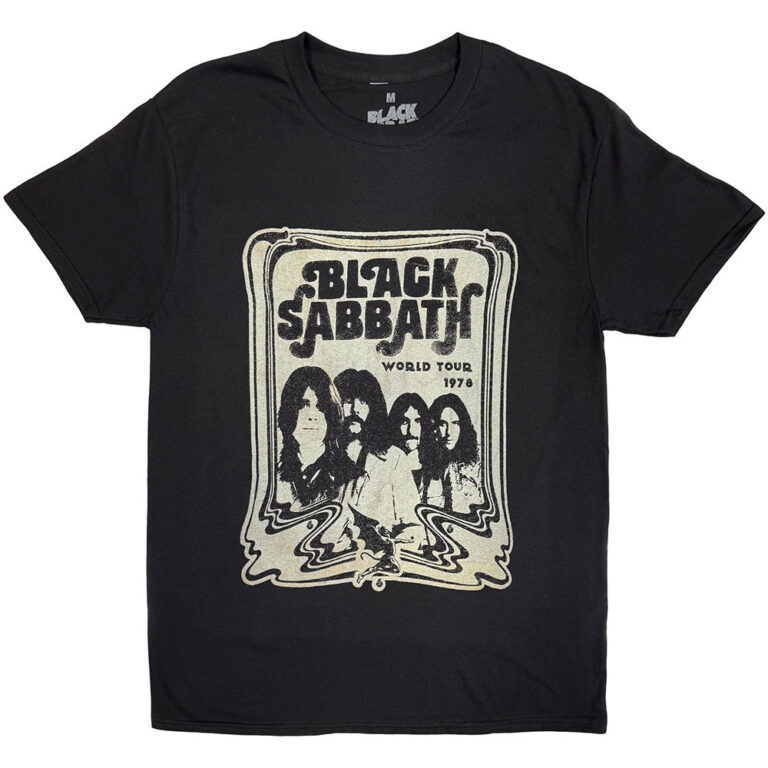 Black Sabbath World Tour 1978 Black T-Shirt