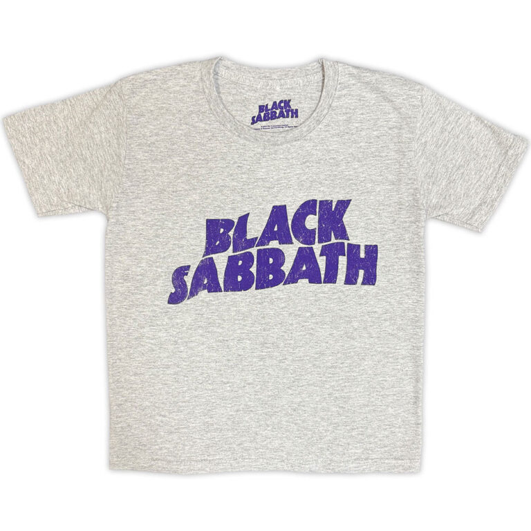 Black Sabbath Wavy Logo Heather Grey Kids T-Shirt
