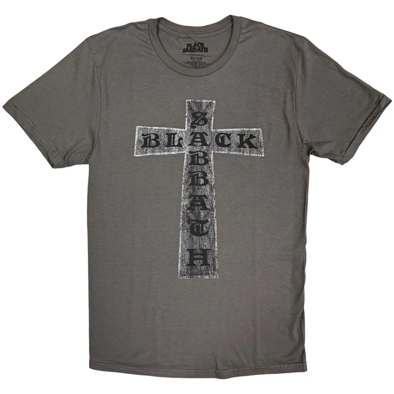 Black Sabbath Cross Charcoal Grey T-Shirt