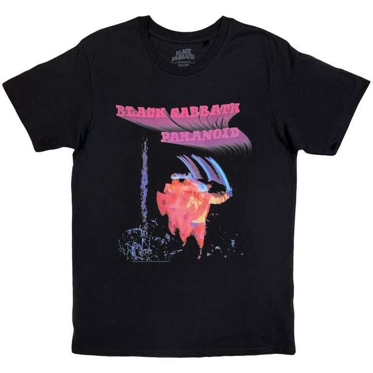 Black Sabbath Paranoid Motion Trails Black T-Shirt