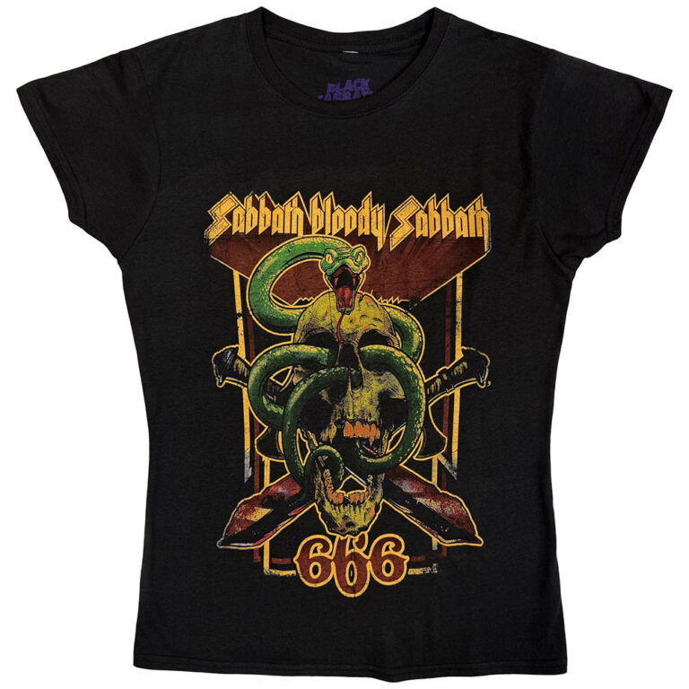 Black Sabbath Bloody Sabbath 666 Black Ladies T-Shirt
