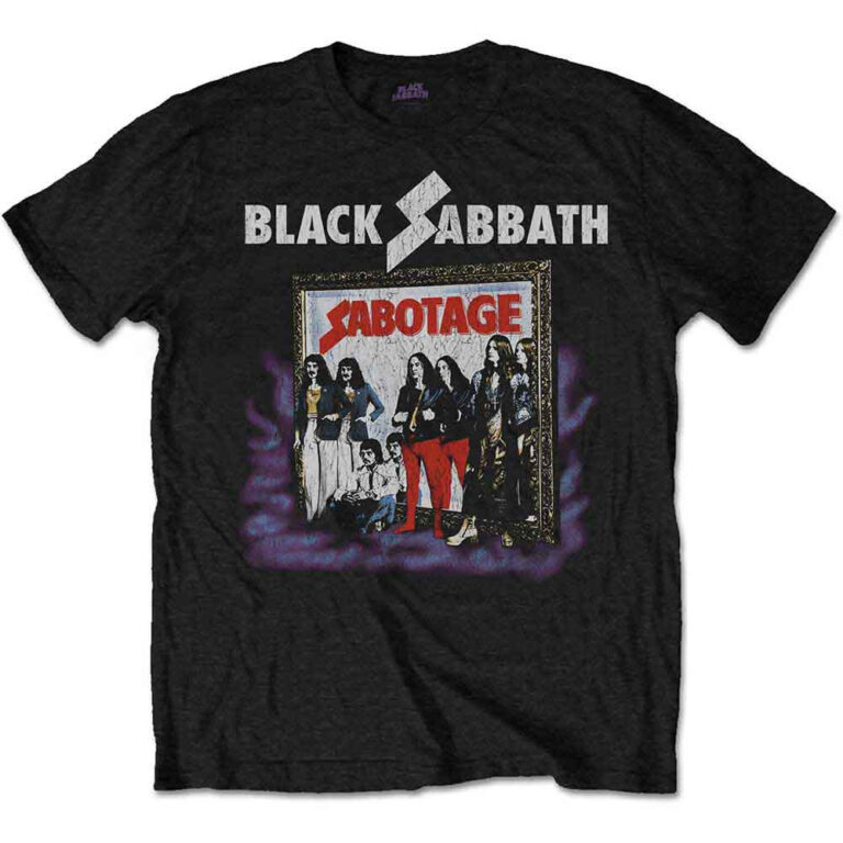 Black Sabbath Sabotage Vintage Black T-Shirt