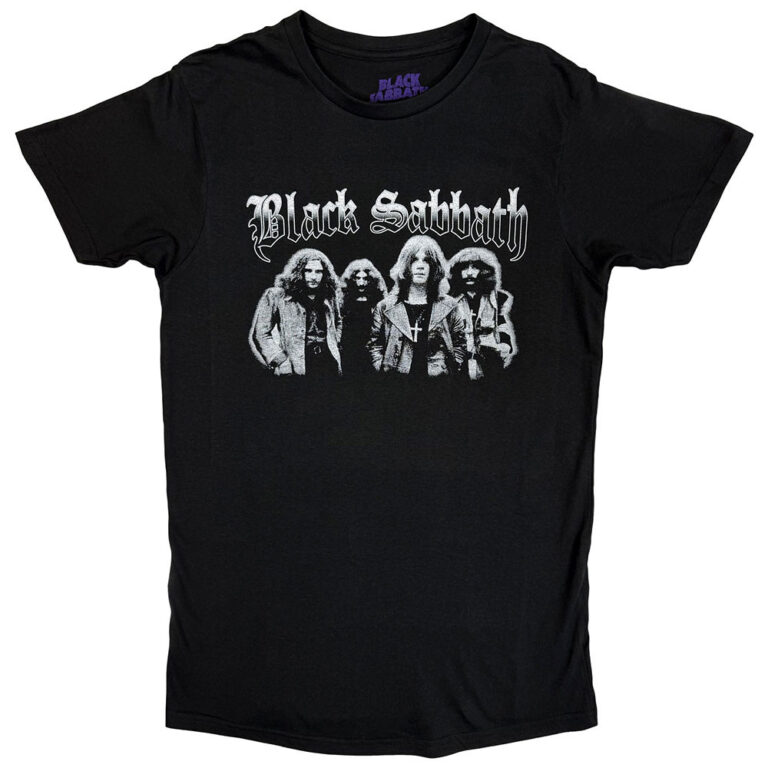 Black Sabbath Greyscale Group Black T-Shirt
