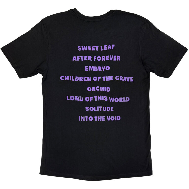 Black Sabbath Masters of Reality Album Black Back Print T-Shirt