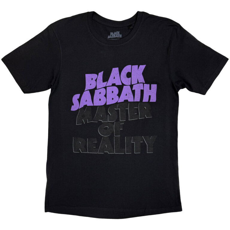 Black Sabbath Masters of Reality Album Black Back Print T-Shirt