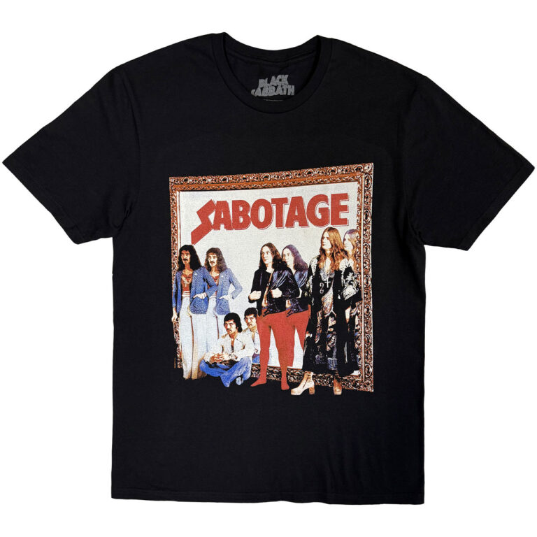 Black Sabbath Sabotage Black Back Print T-Shirt