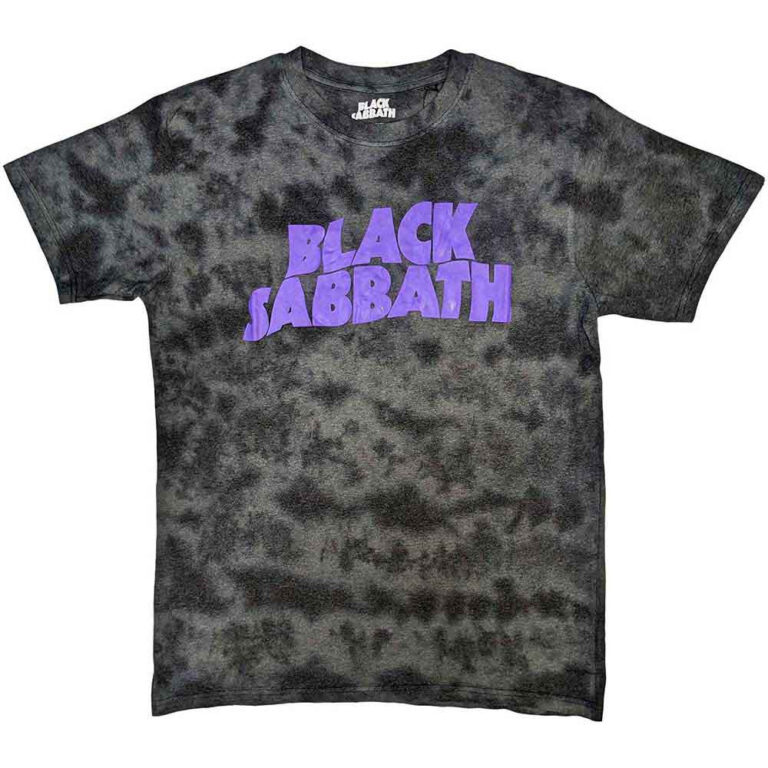 Black Sabbath Wavy Logo Black Wash Collection T-Shirt