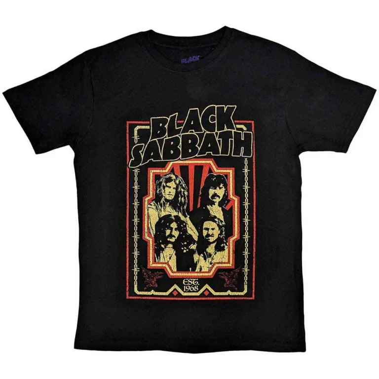 Black Sabbath Est 1968 Black T-Shirt