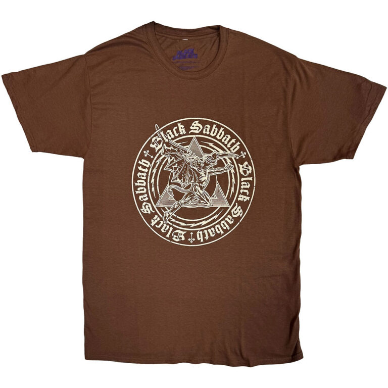 Black Sabbath Henry Pyramid Emblem Chocolate Brown T-Shirt
