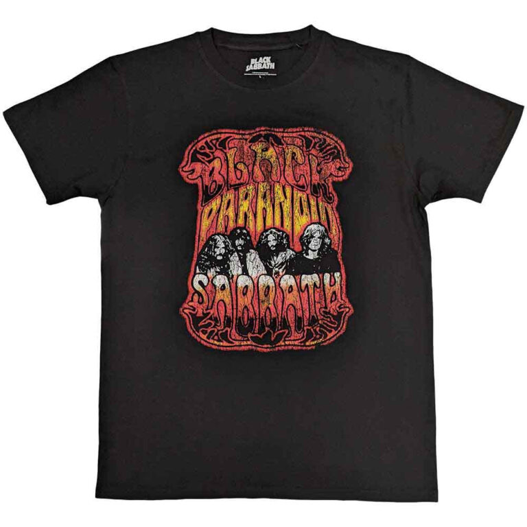 Black Sabbath Paranoid Psych Black T-Shirt