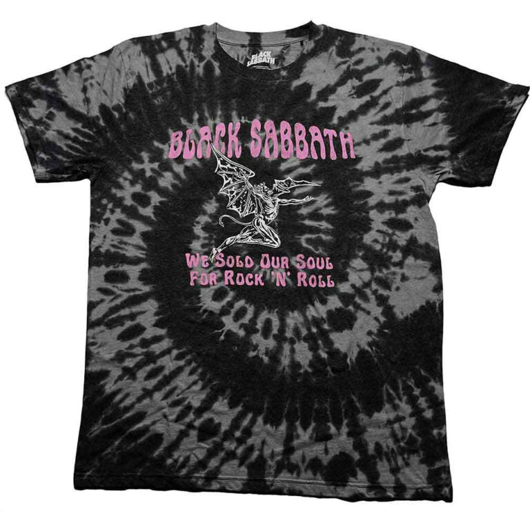 Black Sabbath We Sold Our Soul For Rock N’ Roll Black Wash Collection T-Shirt