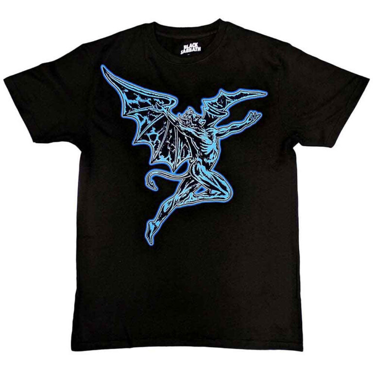 Black Sabbath Lightning Henry Black Back Print T-Shirt
