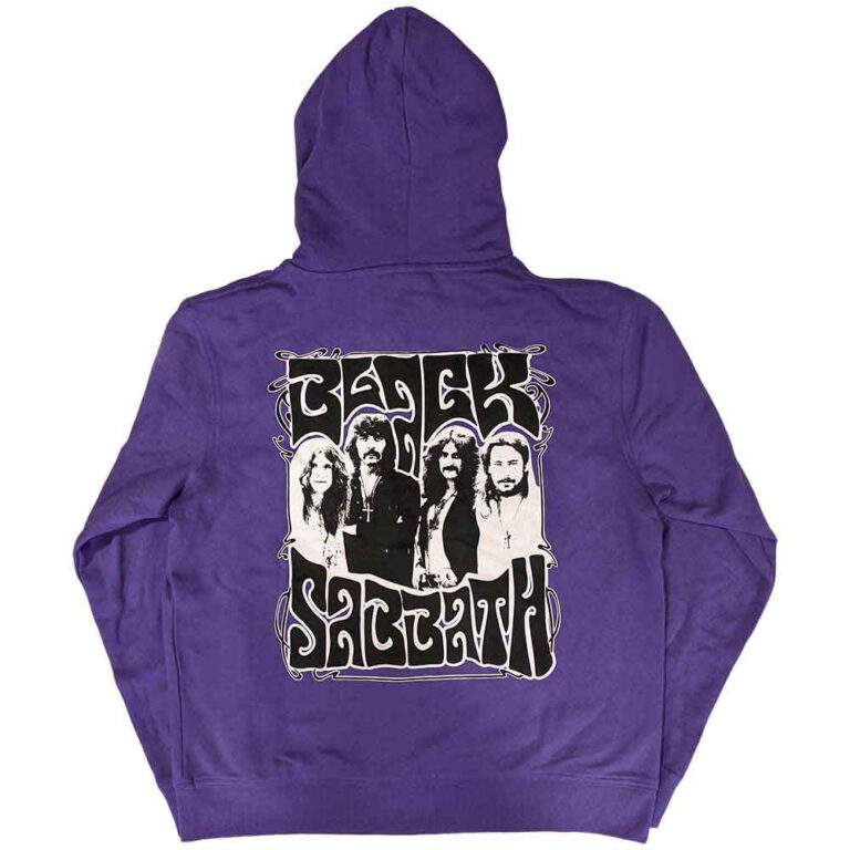 Black Sabbath Henry Pocket Logo Purple Back Print Zip Hoodie