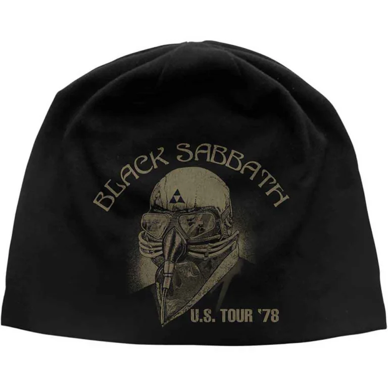 Black Sabbath Unisex Us Tour ’78 JD Print Black Beanie Hat