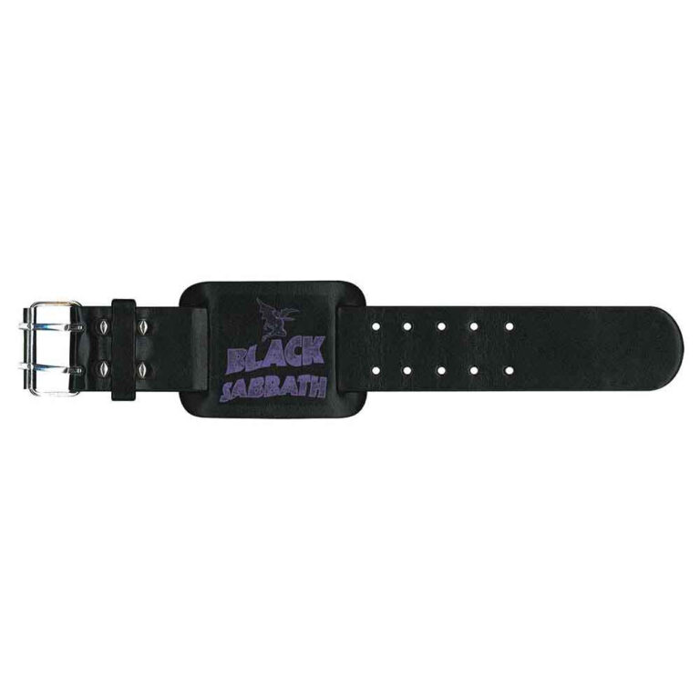 Black Sabbath Logo & Creature Leather Wrist Strap