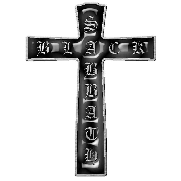 Black Sabbath Cross 2 Pin Badge