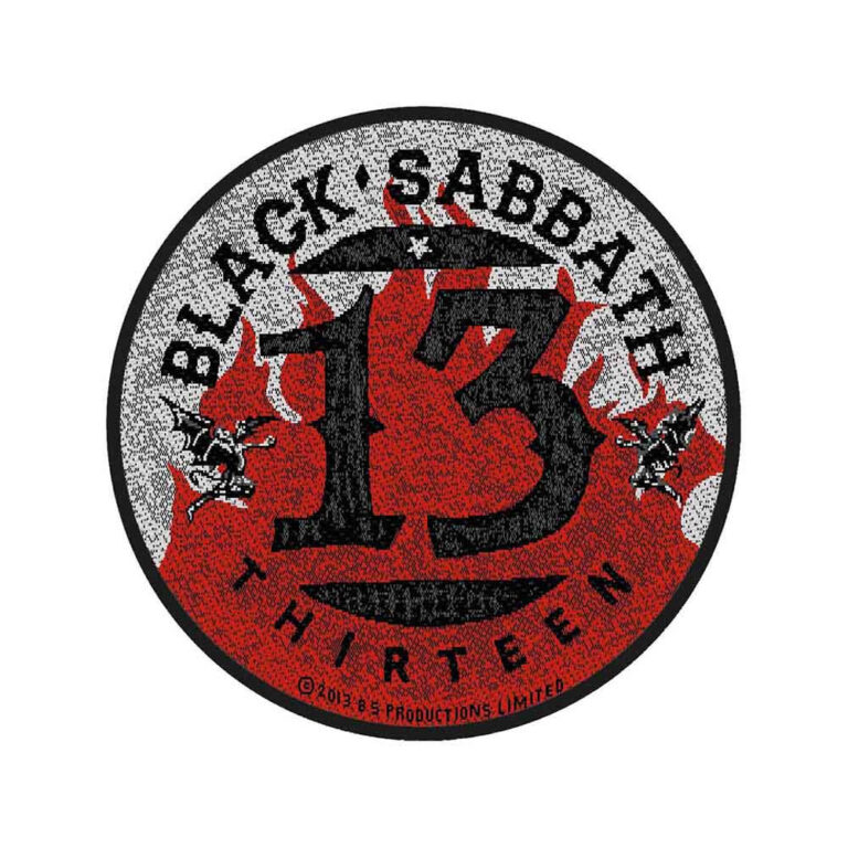 Black Sabbath 13 Flames Circular Patch