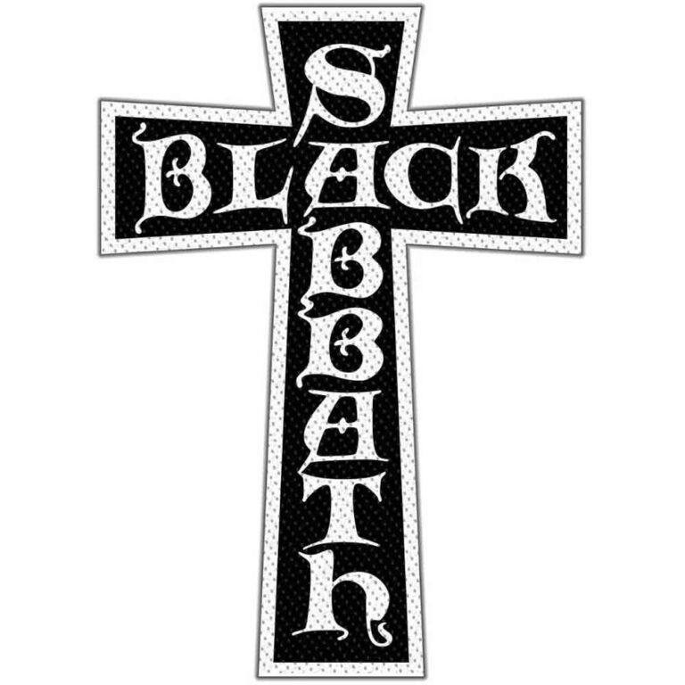 Black Sabbath Cross Logo Cut Out Patch