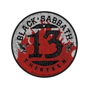 Black Sabbath 13 Flames Circular Patch