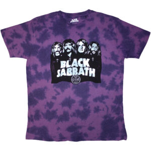 Black Sabbath Band & Logo Purple Wash Collection Kids T-Shirt