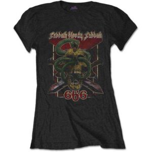 Black Sabbath Bloody Sabbath 666 Black Ladies T-Shirt