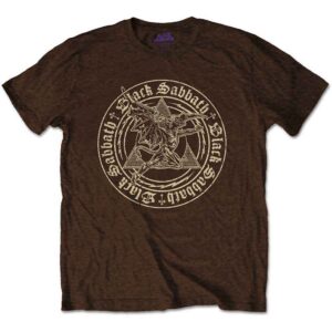Black Sabbath Henry Pyramid Emblem Chocolate Brown T-Shirt