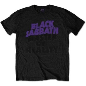Black Sabbath Masters of Reality Album Black Back Print T-Shirt